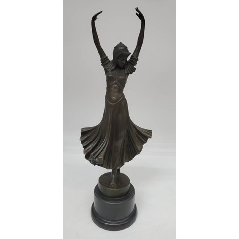 GORGEOUS Bronze Sculpture of a Dancing Female Figure by D.H. Chiparus